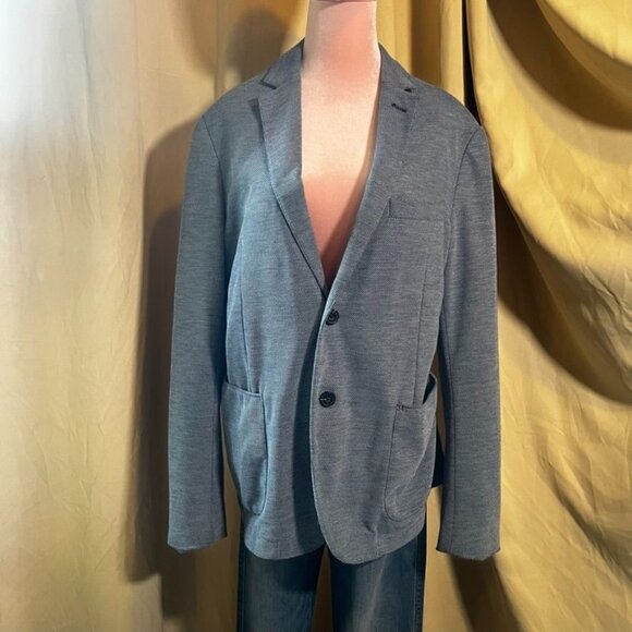 Zara Other - Zara Man  Blue & White  Design  Double Breasted  Blazer Size  44 USA / 54 EUR